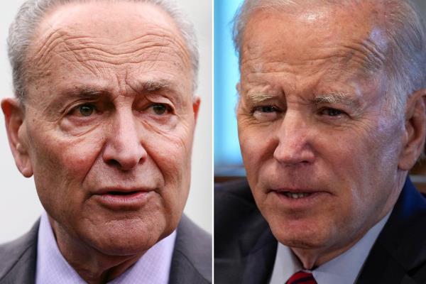 Senate Majority Leader Charles Schumer and President Joe Biden