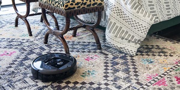 Roomba cleaning area rug