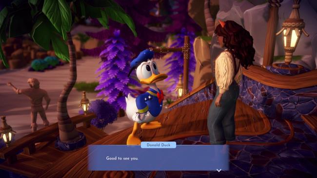 Disney Dreamlight Valley Player Speaking With Do<em></em>nald Duck