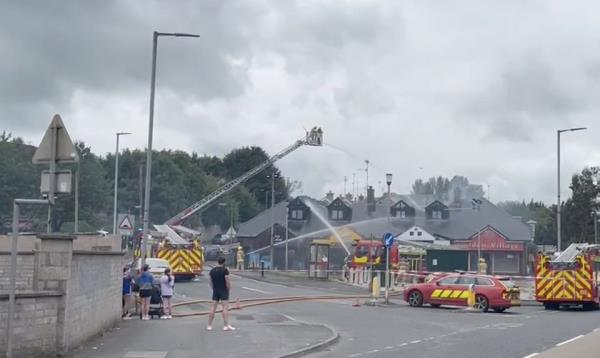 Firefighters at the scene of a blaze in Armagh (Photo by Jessica Rice)