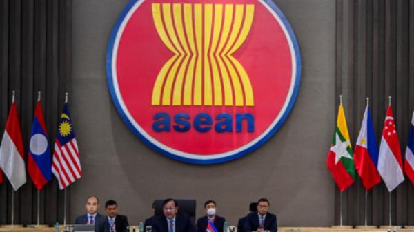 Cambodia's Foreign Minister Prak Sokhonn speaks during a meeting with Southeast Asian foreign ministers at the secretariat of the Association of Southeast Asian Nations (ASEAN) in Jakarta, Indonesia, October 27, 2022. Galih Pradipta/Pool via REUTERS