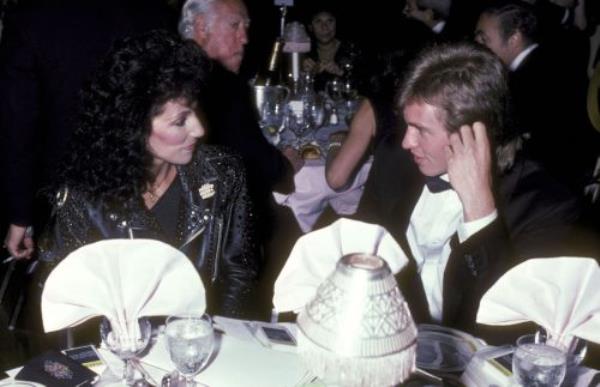 Cher and Val Kilmer at a 1982 Tony Awards party