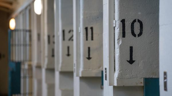 Open cell door in prison