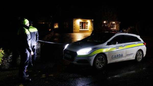  Gardaí at the scene wher<em></em>e two bodies were found at a house in Kilnaboy, Co Clare on Thursday. Picture: Eamon Ward