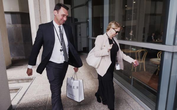 New Zealand First MP and Marlborough councillor Jamie Arbuckle with wife Sally, also a councillor, at the Treasury building in Wellington on November 9. SUPPLIED: ROBERT KITCHIN/THE POST - SINGLE USE ONLY