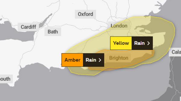 The Met Office has issued an amber weather warning