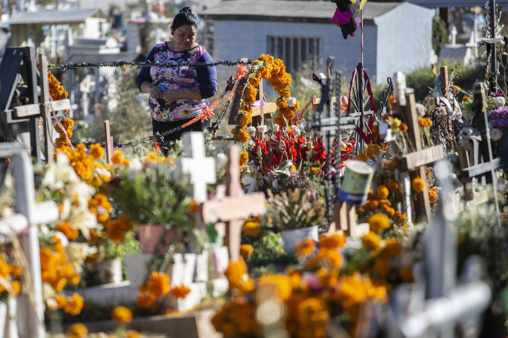 A Day of the Dead Altar at the Basilica of the Virgin Guadalupe