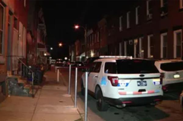 Philadelphia Police at the scene of a shooting that left two people dead and four injured on Jan. 14, 2024.