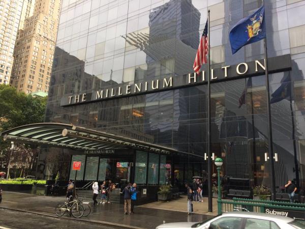 The Millennium Hilton Hotel in New York. 