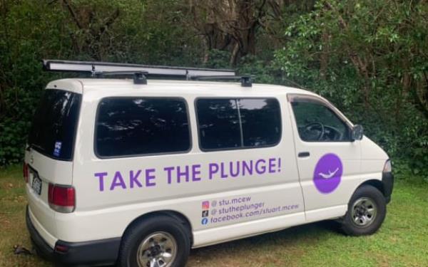 Stuart McEwen's 'Take The Plunge' van.