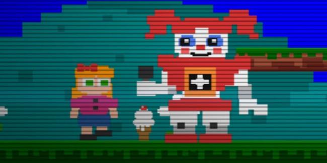 Circus Baby lures in a child in FNAF:Sister Location Mini Game