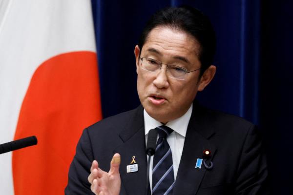 FILE PHOTO: Fumio Kishida, Japan's prime minister, holds news co<em></em>nference in Tokyo