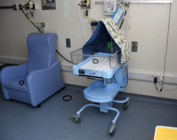 Cheshire Police undated handout picture shows a babies' cot on the ward at the Countess of Chester Hospital