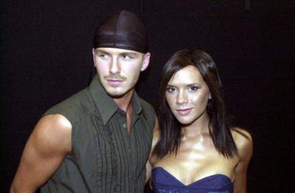 David and Victoria Beckham in Lo<em></em>ndon in 2000