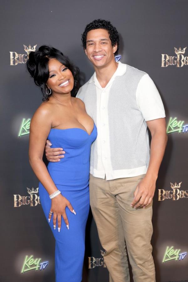 Keke Palmer and Darius Jackson attend Boss Featuring Keke Palmer terrace after party at The GRAMMY Museum on May 10 in Los Angeles.