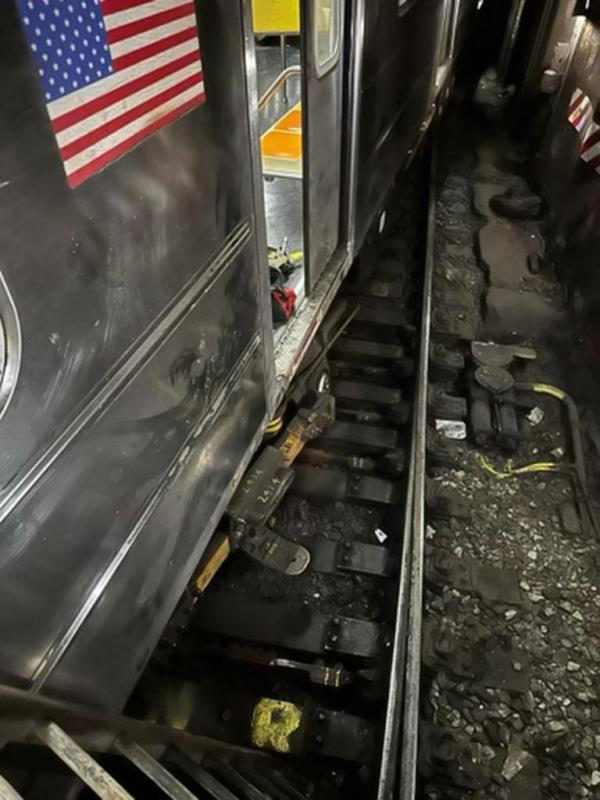 Two trains collided at 96th Street on the Upper West Side Thursday afternoon.