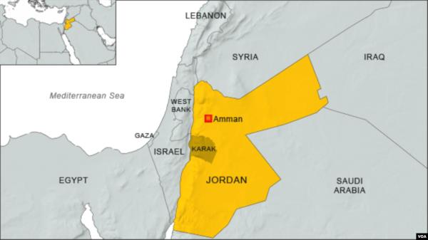 Map of Jordan