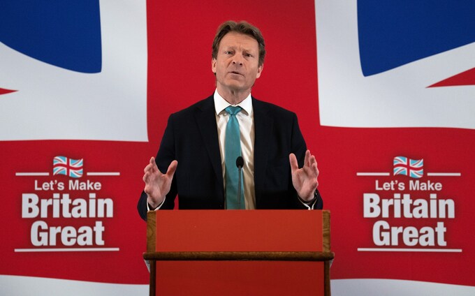 Richard Tice, leader of the Right-wing Reform party, which is polling at a<em></em>bout 10 per cent