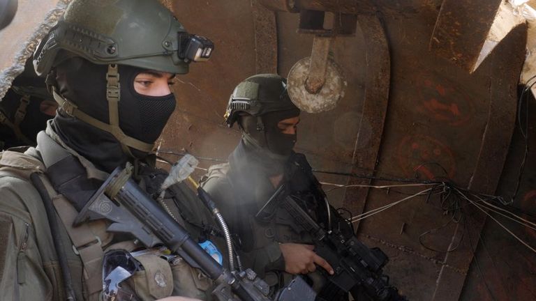 IDF soldiers took media on a tour of one tunnel