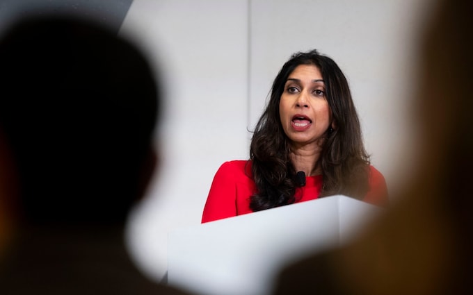 Suella Braverman speaks on immigration at the American Enterprise Institute