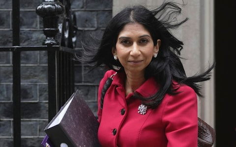 Britain's Home Secretary Suella Braverman leaves 10 Downing Street