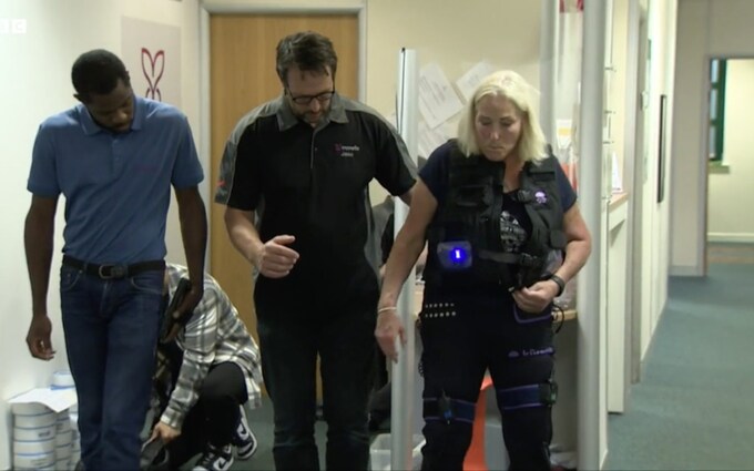 Julie Lloyd, 65, was able to walk up a flight of stairs again for the first time since a brain injury