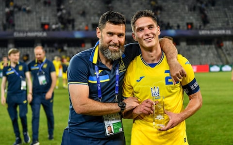 Georgiy Sudakov at last summer's Under-21s European Champio<em></em>nship after Ukraine's game against Italy