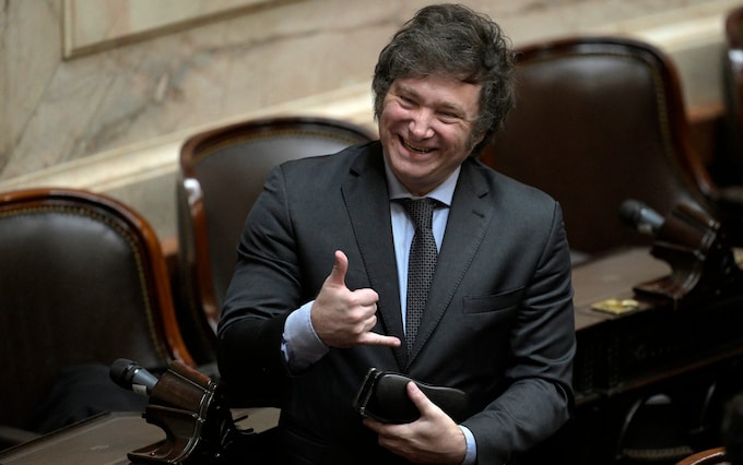 Javier Milei won the election on promises of fixing the country’s crippling eco<em></em>nomic crisis 