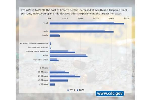 New research docu<em></em>ments the rising eco<em></em>nomic burden of US firearm injuries and deaths