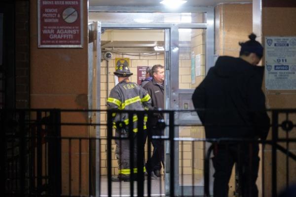 Firefighters respond to an e-bike fire at 1440 Bronx River Avenue in the Bronx, New York City on Sunday, December 3, 2023. 