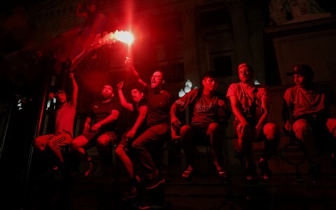 Protesters in Buenos Aires