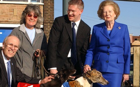 Andrew Rosindell with Margaret Thatcher and Norman Tebbit in 2005.