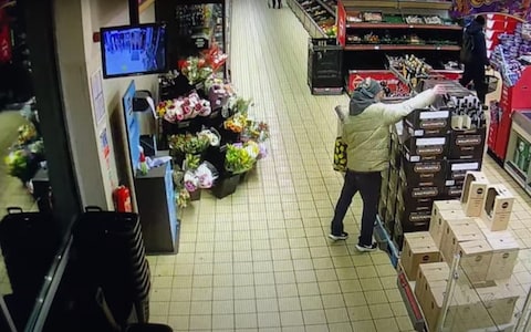 Scott McSpadden stealing booze from the branch of Aldi