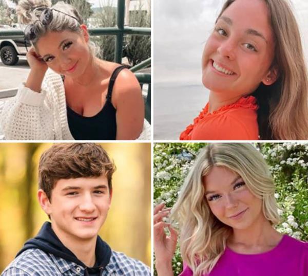 The four University of Idaho students stabbed to death were Kaylee Goncalves, top left; Xana Kernodle, top right; Ethan Chapin, bottom left; and Madison Mogen, bottom right. 