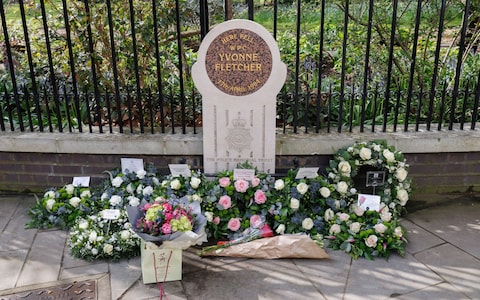 The spot wher<em></em>e WPc Fletcher fell in St James's Square, wher<em></em>e the memorial will take place in April