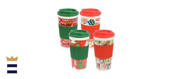 Greenbrier holiday printed travel mugs