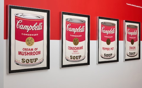 Andy Warhol rose to prominence for his treatment of pop culture and advertising in the 1950s