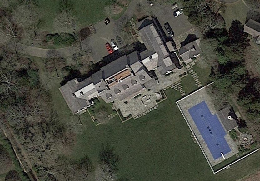 Seinfeld's Hamptons mansion from above