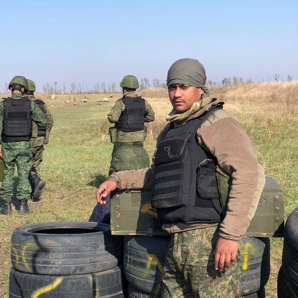 Ganesh, 35, in a training camp in Rostov-On-Don, Russia. 