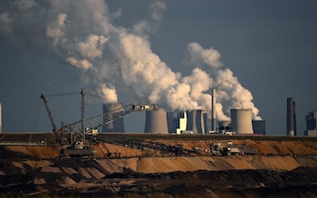 Open-cast lignite (brown coal) mining near the Neurath coal-fired power station in Germany. Germany co<em></em>ntinues to make significant use of coal power