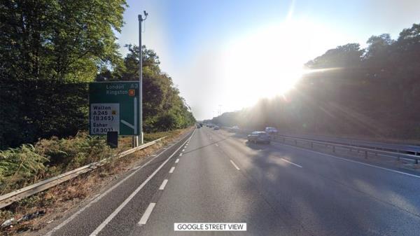 A3 northbound towards Painshill junction