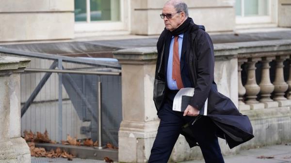 Lord Arbuthnot arrives at the Department for Business and Trade, Old Admiralty Building, central London, ahead of a meeting of the independent Horizon Compensation Advisory Board. Picture date: Wednesday January 10, 2024.</p>

<p>　　