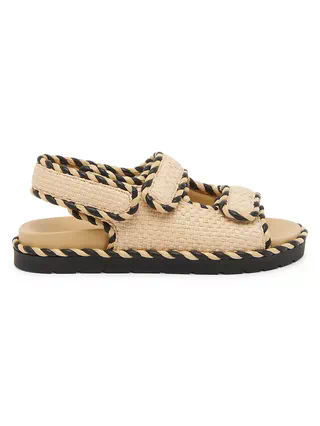 Jack Striped Raffia Sandals