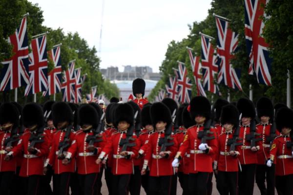 Members of the Household Cavalry take part in the co<em></em>lonel's review rehearsal for Trooping the Colour, in ho<em></em>nor of the official birthday of Britain's King Charles, in London, Britain June 8, 2024.