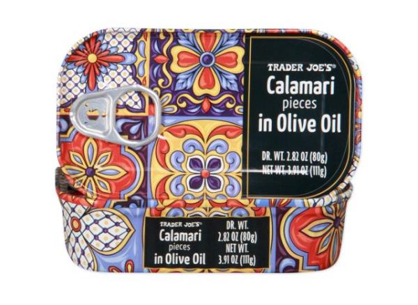 trader joe's calamari pieces in olive oil