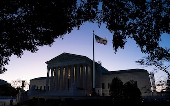 The US supreme court in Washington DC ahead giving a verdict on Do<em></em>nald Trump's immunity trial 