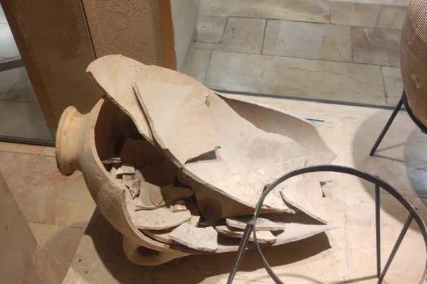 The jar, which is at least 3,500 years old, was left in pieces at the Hecht Museum.