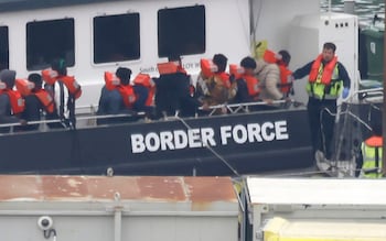 Migrants on a boat 