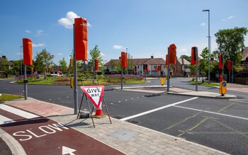 The 31 sets of traffic lights around the junction are said to be part of a wider scheme aimed at keeping cyclists safe from pedestrians and cars