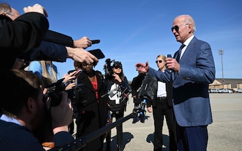 Biden, ahead of his flight to Ireland, have a rare improm<em></em>ptu Q&A with the media